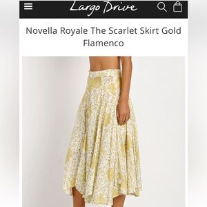 Novella Royale Scarlet Skirt in Gold Flamenco NOVELLA ROYALE